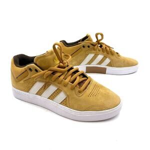 Adidas Tyshawn Mid Top Skate Shoes Tan Sneakers